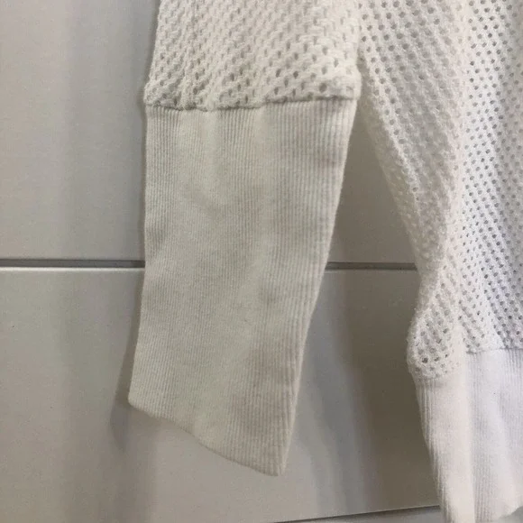 Evereve x Michael Stars Women's Mesh Dolman Sleeve Top Shirt Size S White Disco - Picture 3 of 9